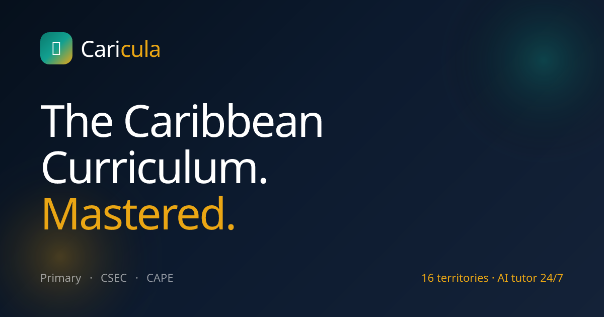 Caricula — The Caribbean Curriculum. Mastered.